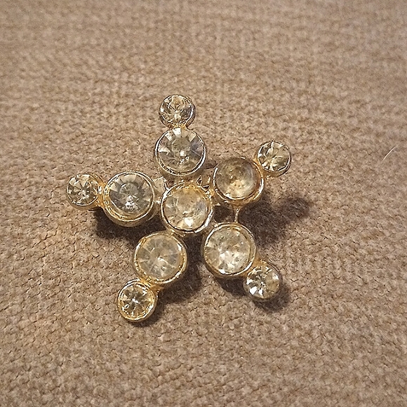 ***1940's Rhinestone Star Bar Pin Brooch*** - Picture 1 of 4